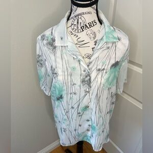 Alfred Dunner Size 10 Floral Elegant Blouse Vintage.